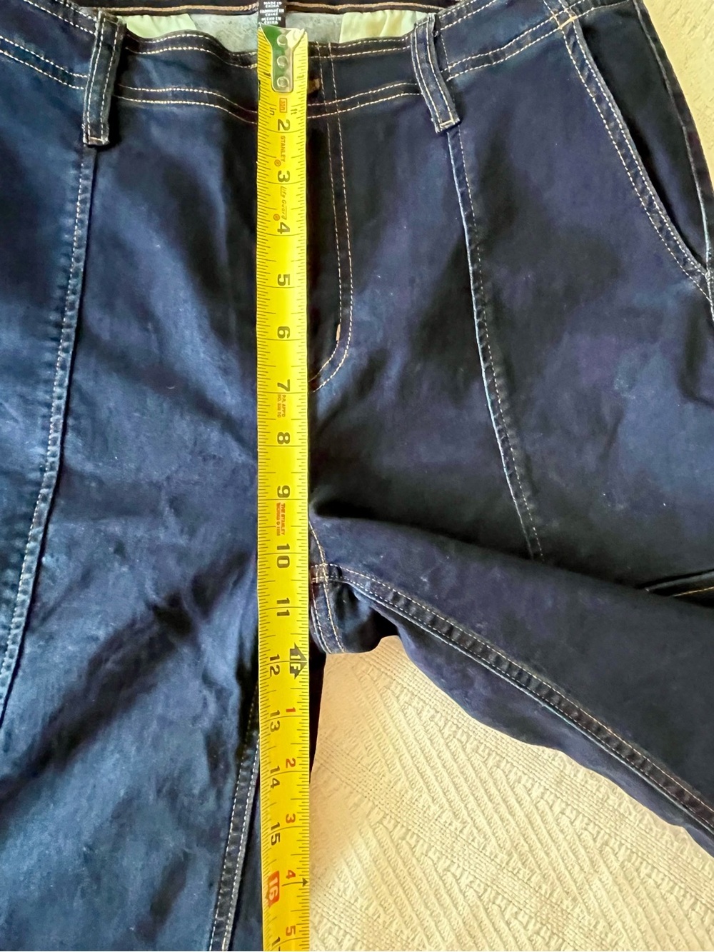 Jones New York Dark Blue Wash Cargo Jeans 6 Pocket Design NWOT - Picture 8 of 10